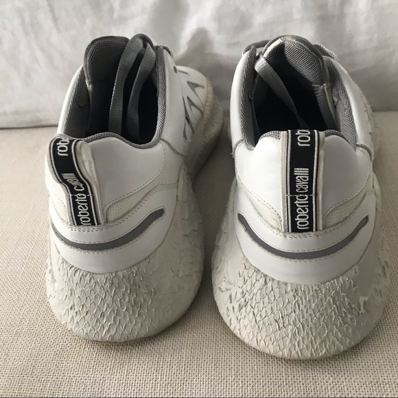 Men Roberto Cavilli white sneakers size 10 - Picture 3 of 7
